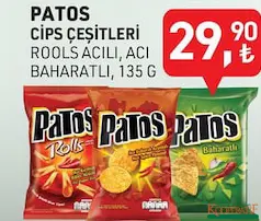 PATOS CİPS ÇEŞİTLERİ 135 G PATOS CİPS ÇEŞİTLERİ 135 G